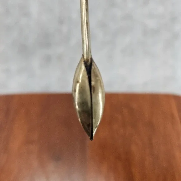 Brass Candle Extinguisher Snuffer Rare‎ Vtg Twist Edge W/ Bell Head Christmas - Picture 5 of 5